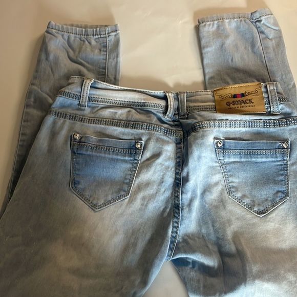 G-smack denim size medium 38 Light blue and white wash super distressed - Picture 7 of 8